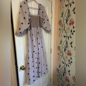 Free People Dahlia Embroidered Maxi Dress